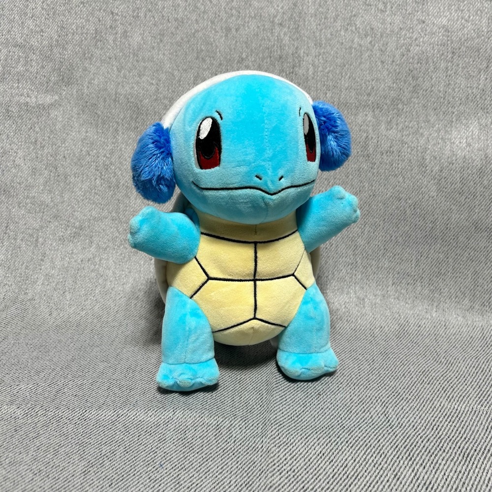 Pokemon‎ Squirtle Plush 8" Blue Winter Earmuffs Holiday Wicked Cool Toys WCT